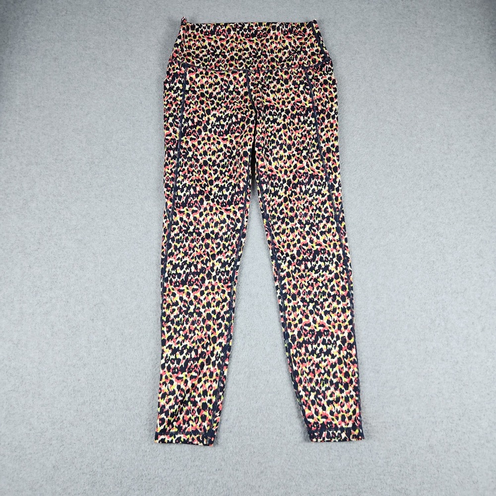 Senita Athletics Leggings Womens Medium Multi Leopard High Waisted Base Layer